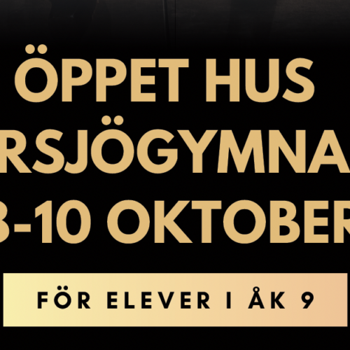 Öppet hus 8 – 10 oktober